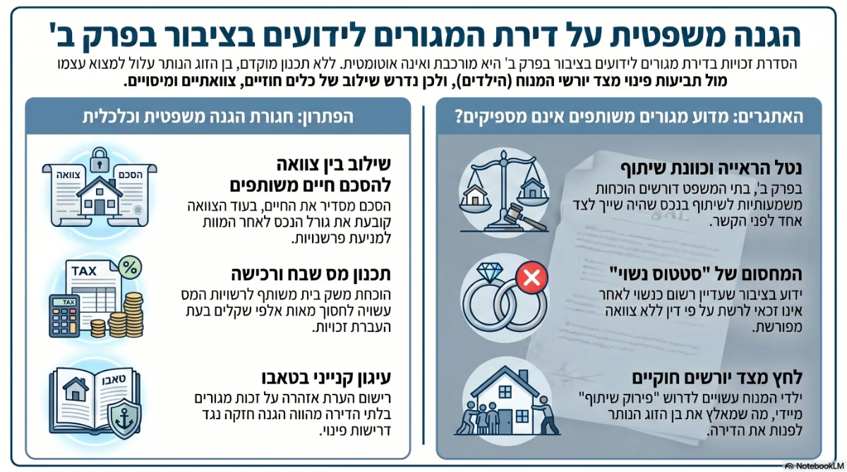 זכויות ידועים בציבור בדירת המגורים לאחר פטירה – הדרכים להגן על בן הזוג שנותר